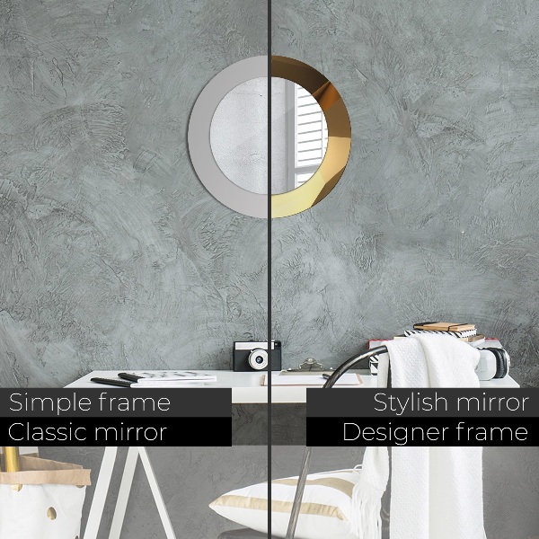 Runder spiegel mit dekoration Gold Abstraktion