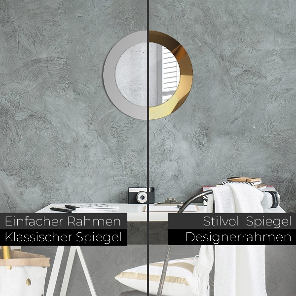 Runder spiegel mit dekoration Gold Abstraktion