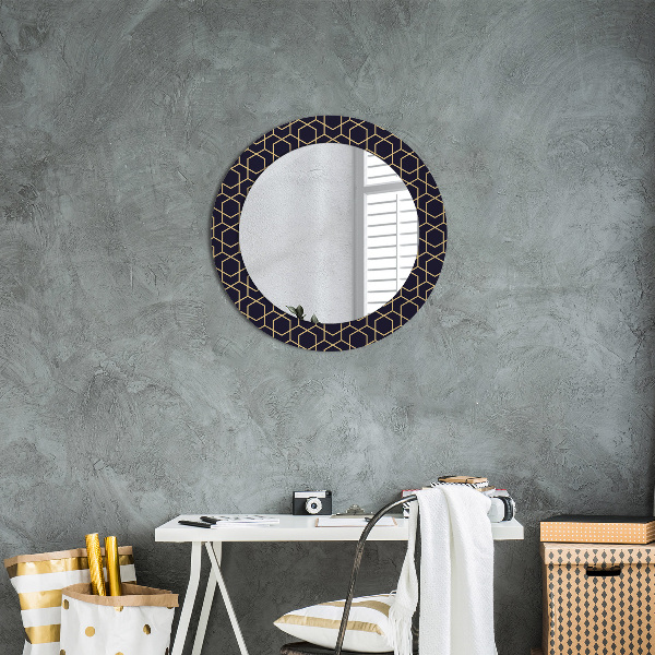 Runder spiegel mit dekoration Zusammenfassung geometrisch
