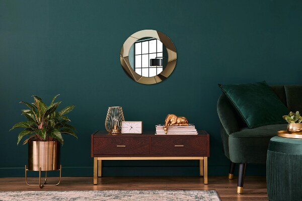 Runder spiegel mit dekorativem aufdruck Moderne Abstraktion