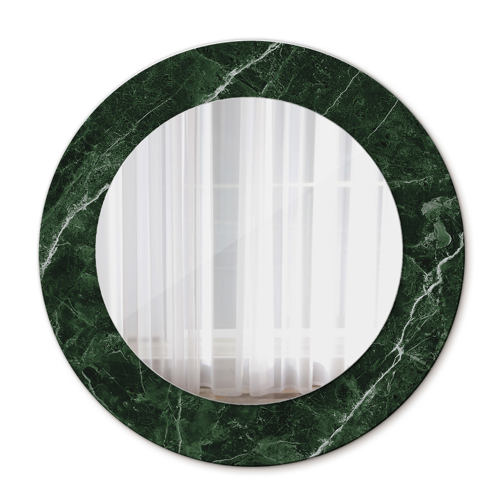 Runder spiegel aufdruck Grüner Marmor