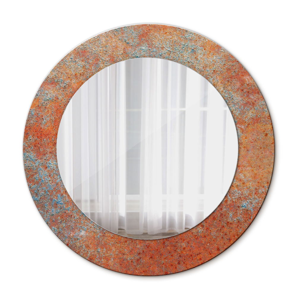 Runder spiegel mit dekoration Rostiges Metall