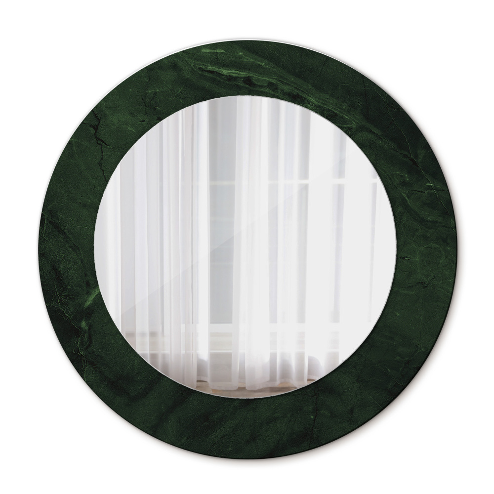 Runder spiegel mit dekoration Grüner Marmor