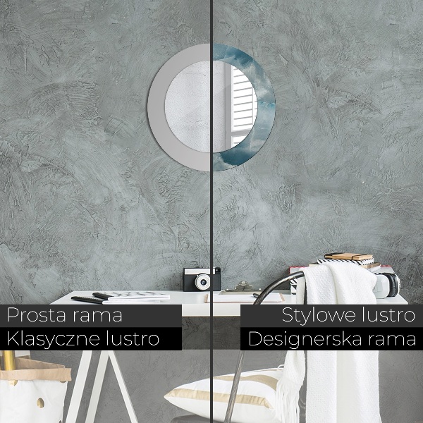 Runder spiegel mit dekoration Blauer Onyx-Marmor