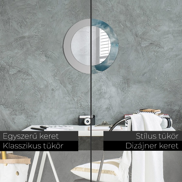 Runder spiegel mit dekoration Blauer Onyx-Marmor