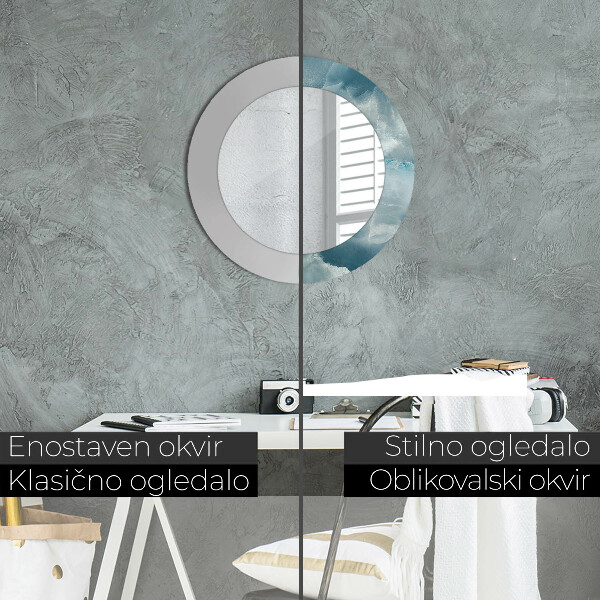 Runder spiegel mit dekoration Blauer Onyx-Marmor