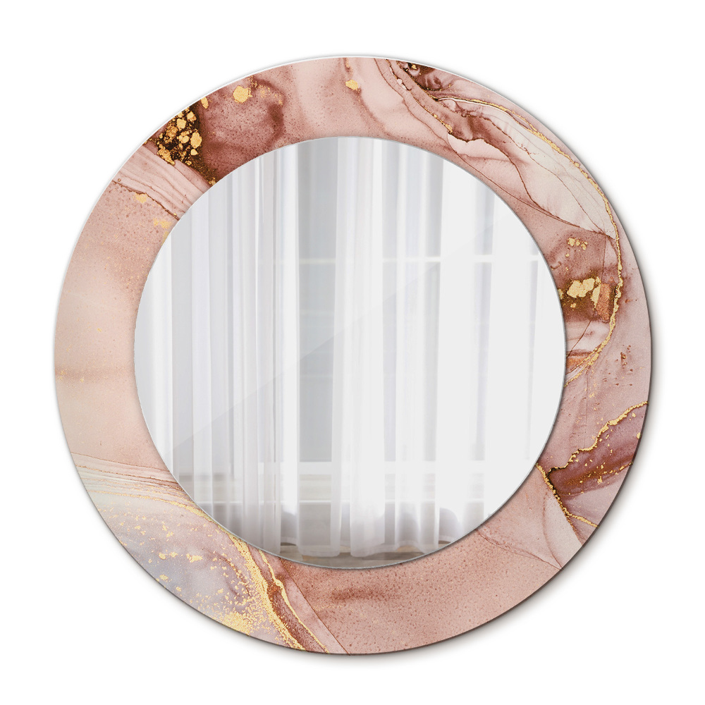 Runder spiegel mit dekoration Zusammenfassung Flüssigkeit
