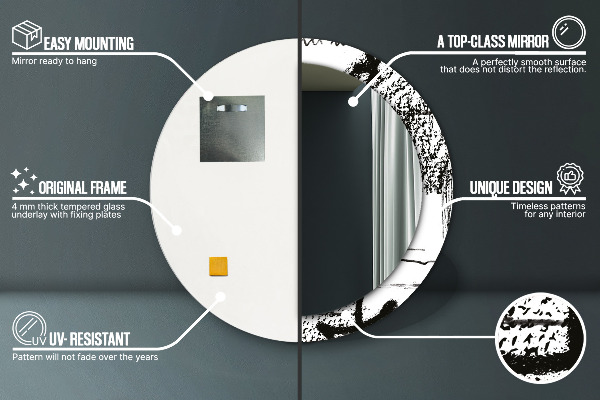 Runder spiegel aufdruck Graffiti-Muster