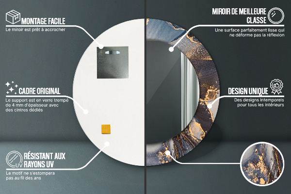 Runder spiegel aufdruck Zusammenfassung Flüssigkeit