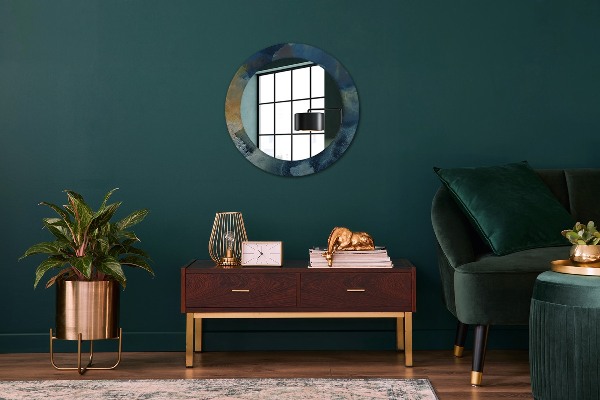 Runder spiegel mit dekoration Marmor onyx