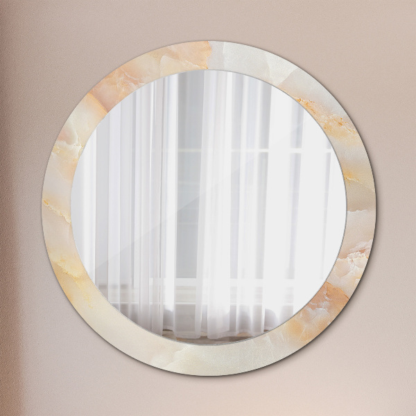 Runder spiegel mit dekoration Marmor onyx