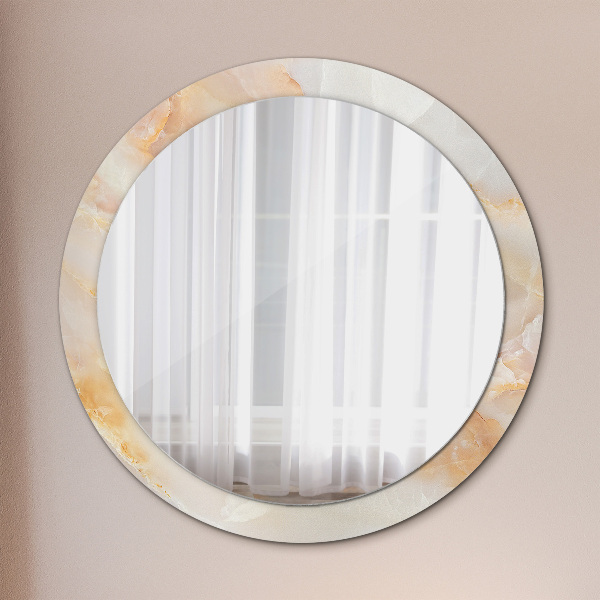 Runder spiegel mit dekoration Marmor onyx