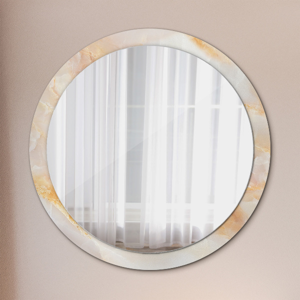 Runder spiegel mit dekoration Marmor onyx