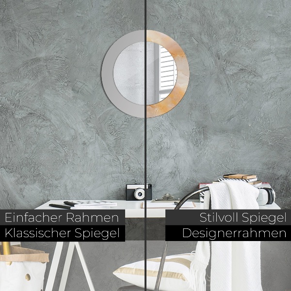 Runder spiegel mit dekoration Marmor onyx