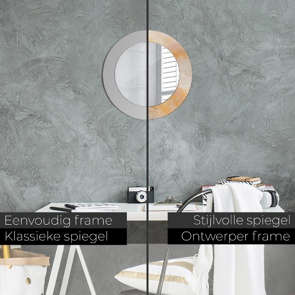 Runder spiegel mit dekoration Marmor onyx