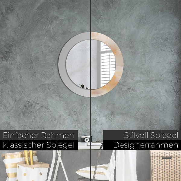 Runder spiegel mit dekoration Marmor onyx