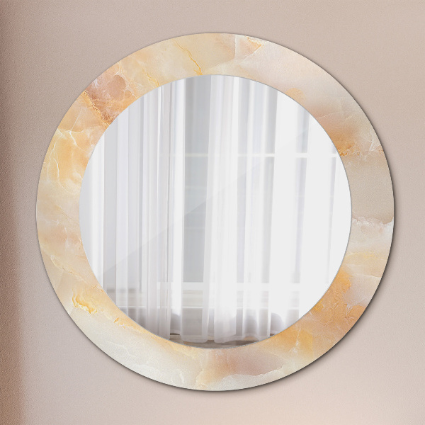 Runder spiegel mit dekoration Marmor onyx