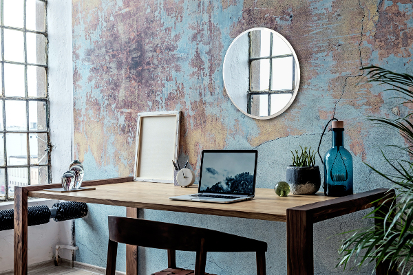 Wohnzimmer spiegel runde rahmen weiß fi 80 cm