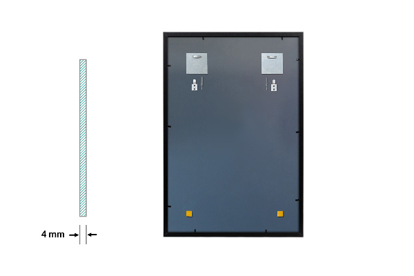 Spiegel schlafzimmer rechteckiger schwarz rahmen 50x50 cm