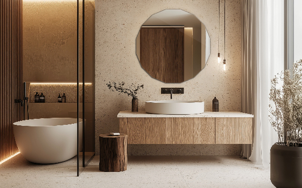 Geometrischer Spiegel originelle Form 50x50 cm