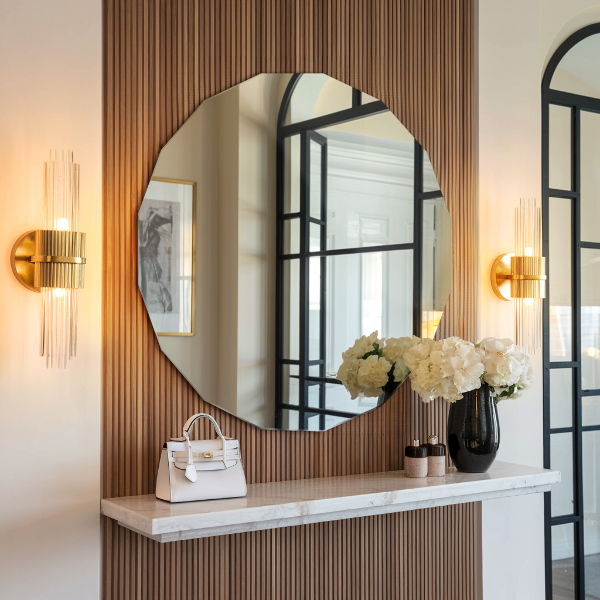 Geometrischer Spiegel originelle Form 50x50 cm