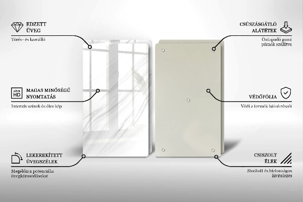Herdabdeckung Zarter Marmor