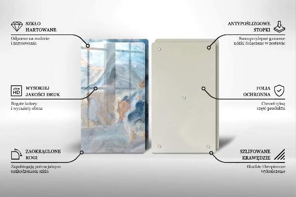 Herdabdeckung Marmorstruktur