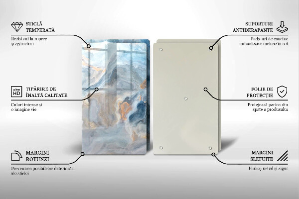 Herdabdeckung Marmorstruktur