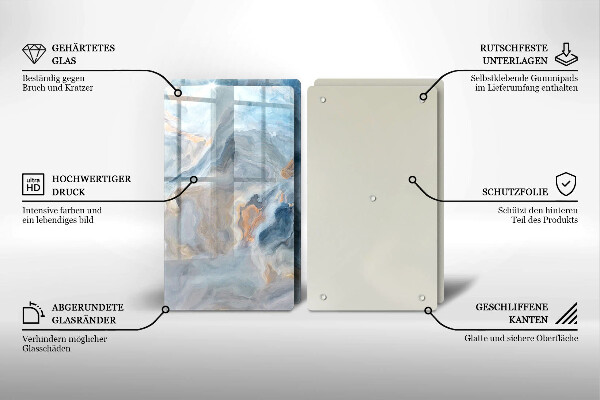 Herdabdeckung Marmorstruktur