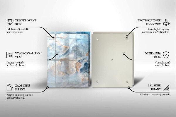 Herdabdeckung Marmorstruktur