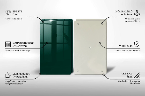 Herdabdeckplatte glas Grüne Farbe