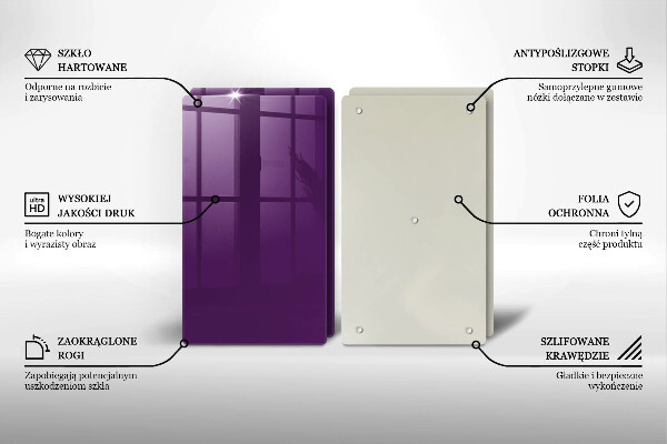 Herdabdeckplatte glas Violette Farbe