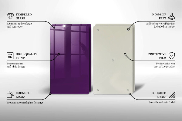 Herdabdeckplatte glas Violette Farbe
