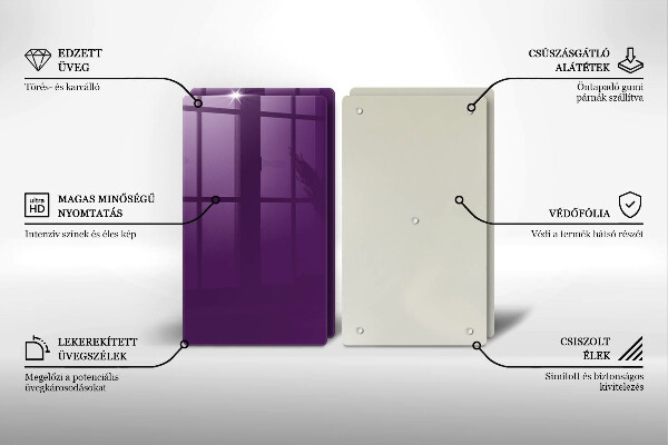 Herdabdeckplatte glas Violette Farbe