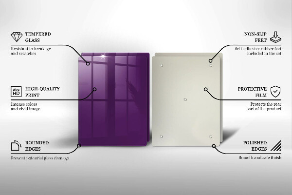 Herdabdeckplatte glas Violette Farbe