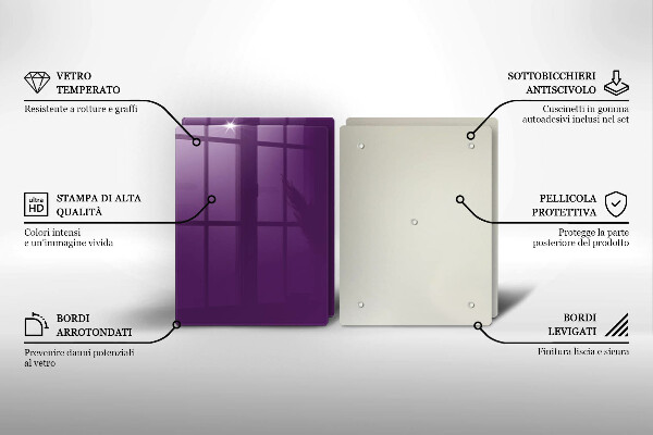 Herdabdeckplatte glas Violette Farbe