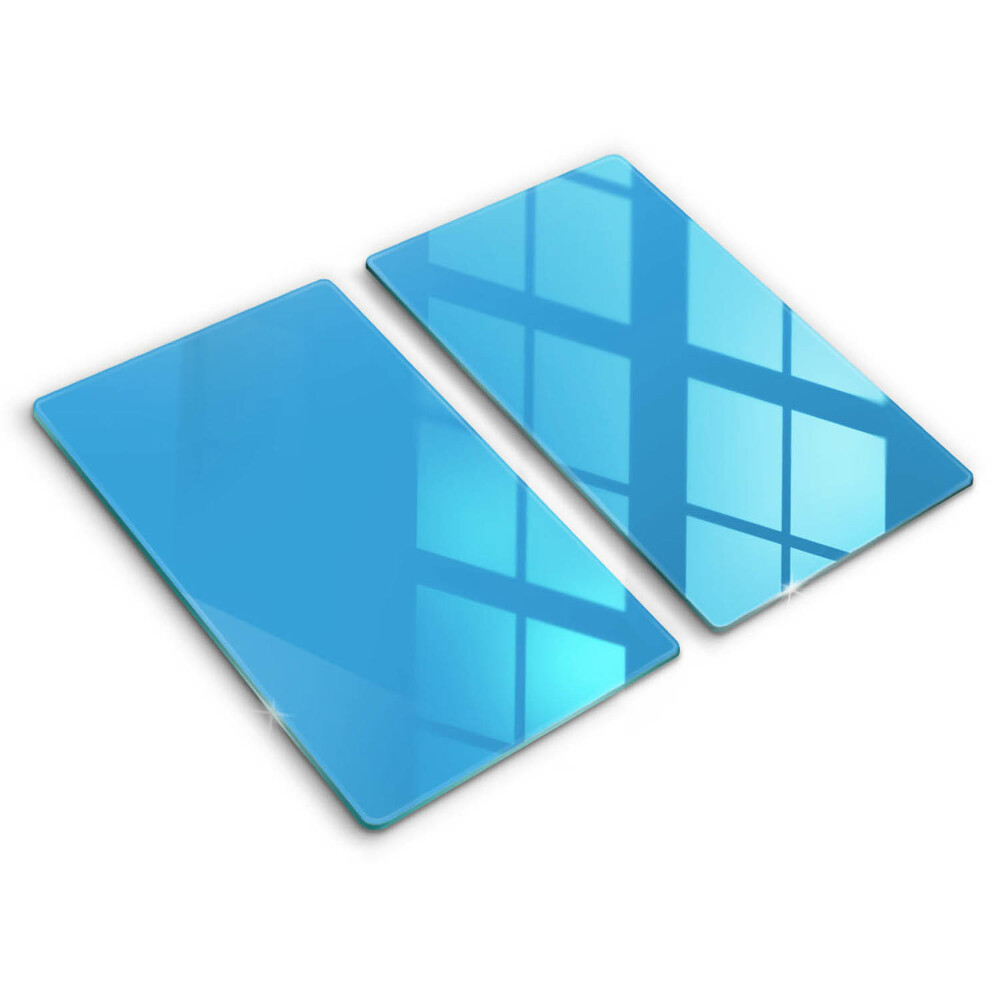 Herdabdeckplatte glas Blaue Farbe