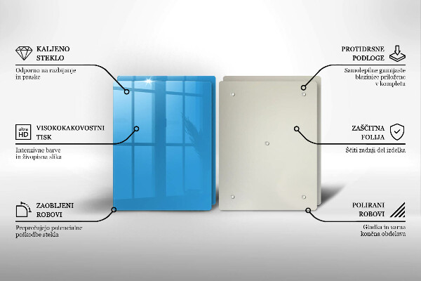 Herdabdeckplatte glas Blaue Farbe