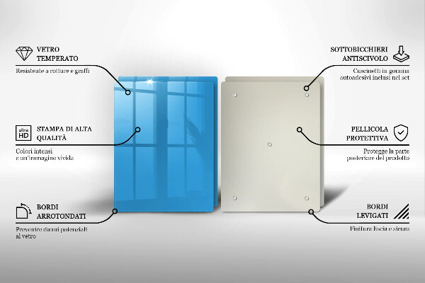 Herdabdeckplatte glas Blaue Farbe