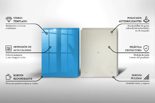 Herdabdeckplatte glas Blaue Farbe
