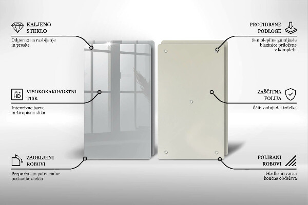 Herdabdeckplatte glas Graue Farbe