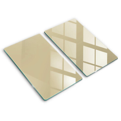 Herdabdeckplatte glas Beige Farbe