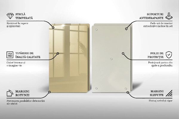 Herdabdeckplatte glas Beige Farbe