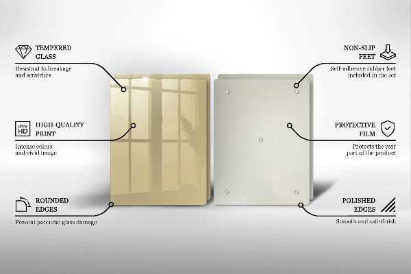 Herdabdeckplatte glas Beige Farbe