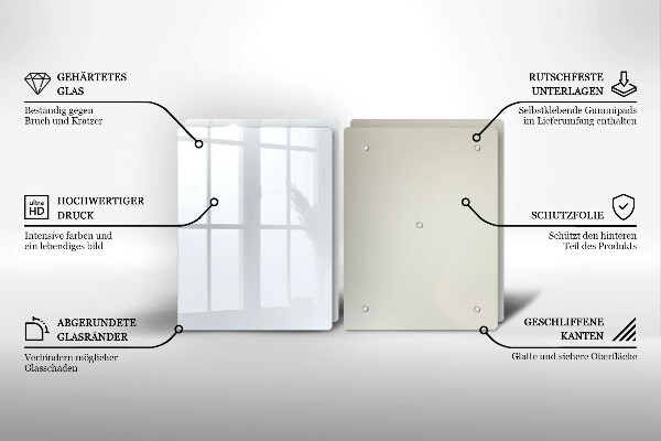 Herdabdeckplatte glas weiße Farbe