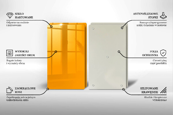 Herdabdeckplatte glas Dunkelgelbe Farbe