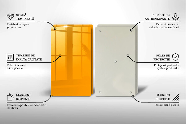 Herdabdeckplatte glas Dunkelgelbe Farbe