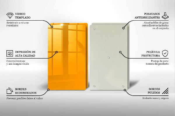 Herdabdeckplatte glas Dunkelgelbe Farbe