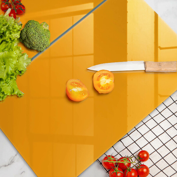 Herdabdeckplatte glas Dunkelgelbe Farbe