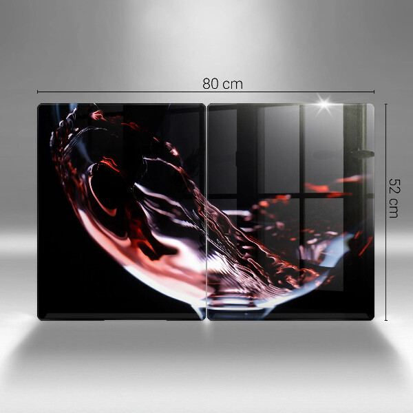 Herdabdeckung Ein Glas Rotwein